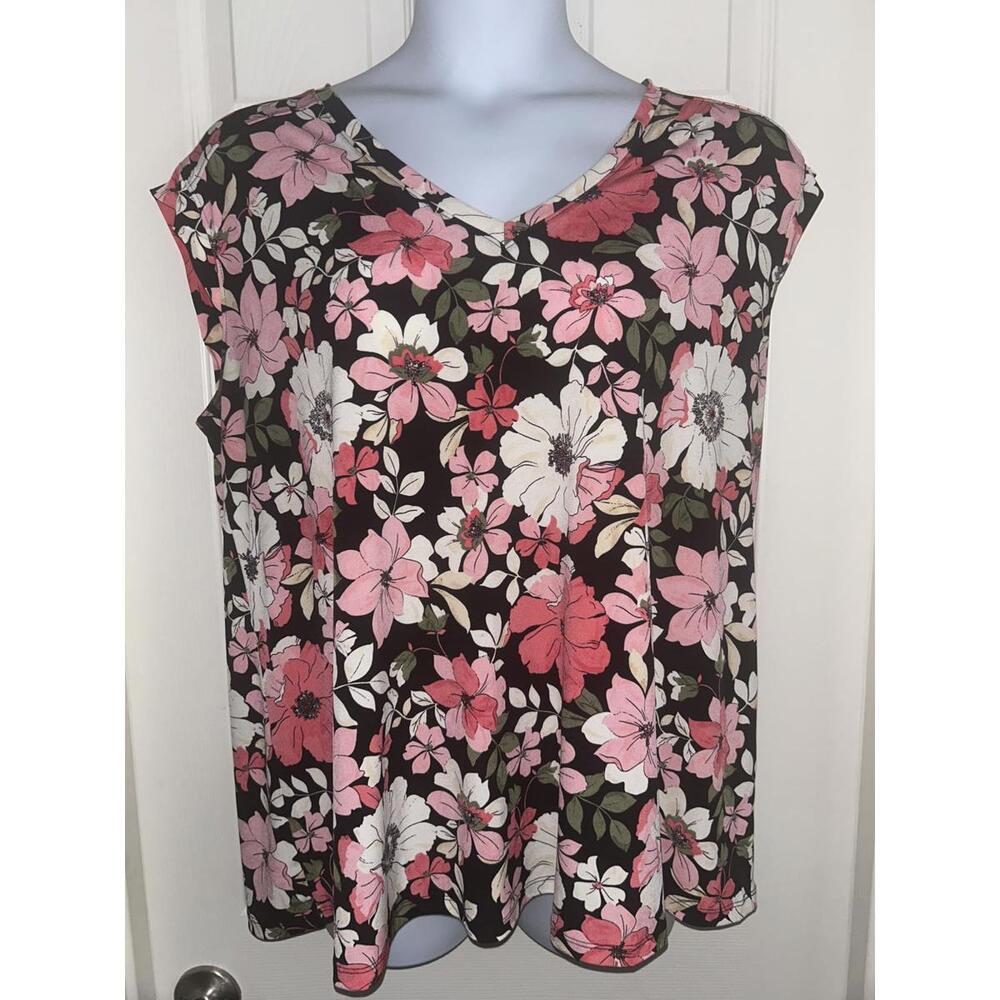 Lane Bryant Top Pink Floral sz 14/16